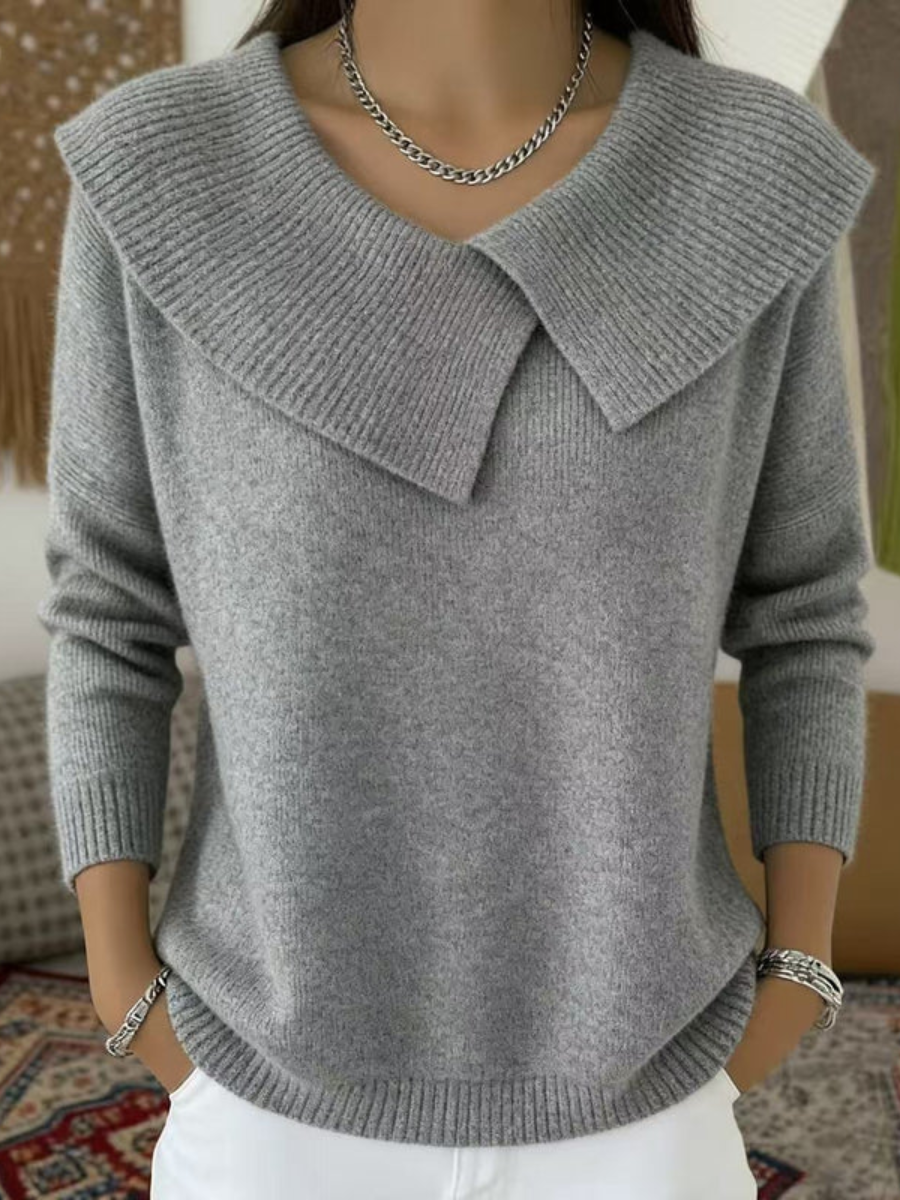 Lucia | Pullover mit Weichem Kragen