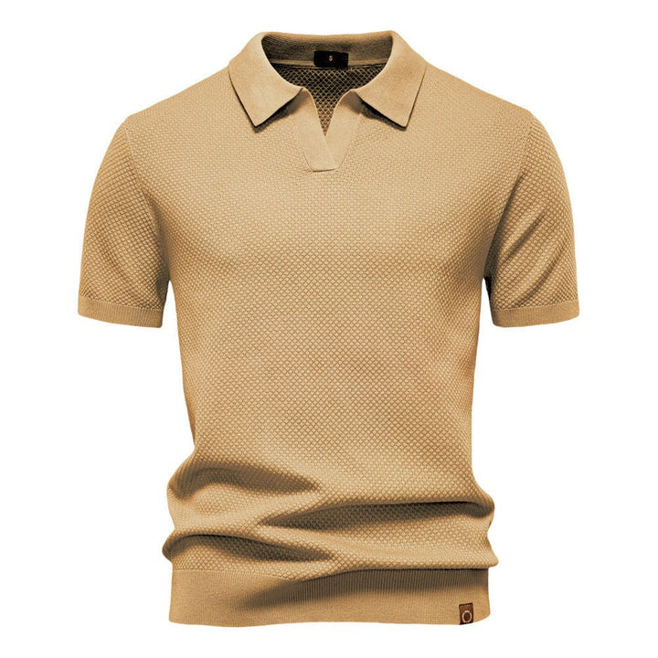 August | Casual strukturiertes Polo-shirt