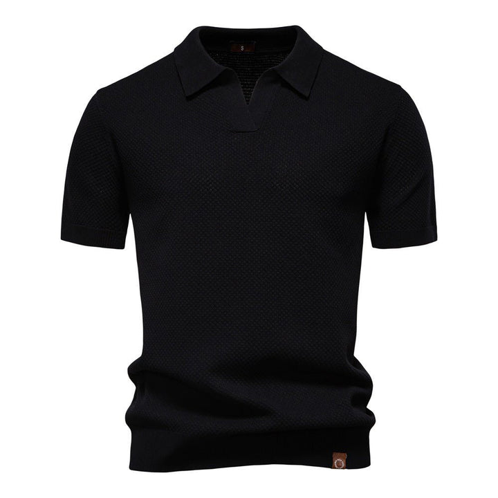 August | Casual strukturiertes Polo-shirt