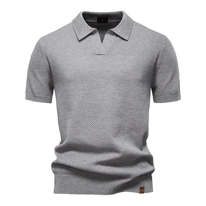 August | Casual strukturiertes Polo-shirt